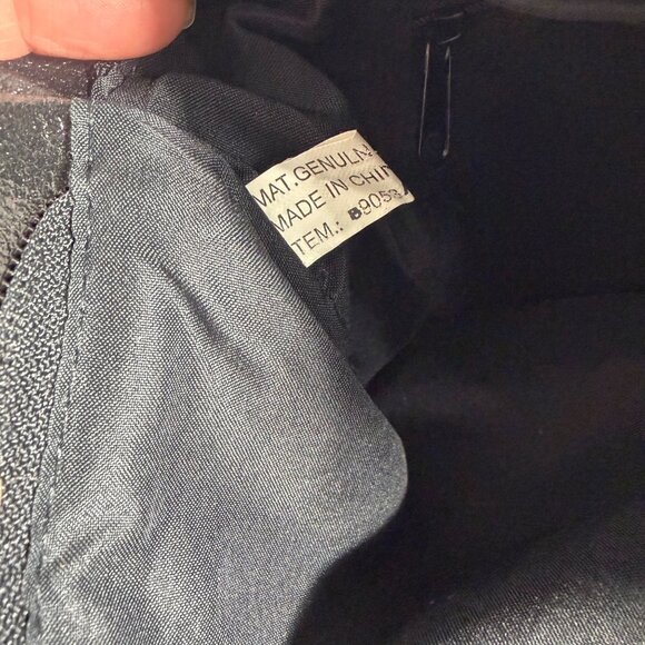 Vintage 80s Crazy Quilt Patchwork Leather Woven Detail Triple Entry Shoulder Bag - Picture 11 of 15